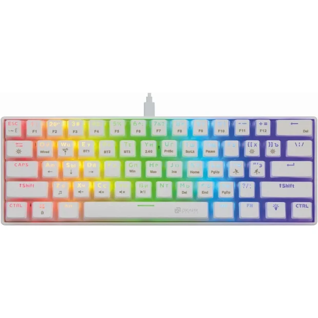Клавиатура Oklick K763W (белый)